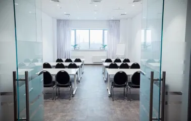 Bright meeting room at Pochayna Event Hall in Kyiv