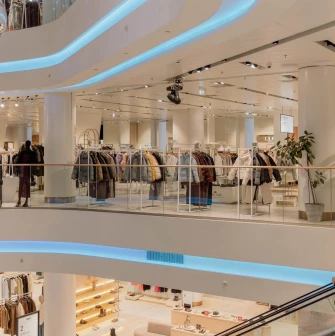 Extensive fashion department at TSUM in Kyiv