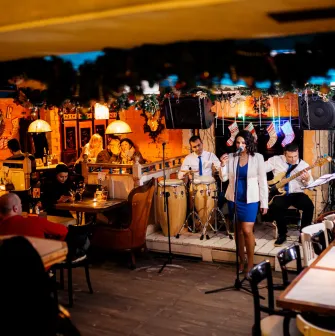 Live music band performing for guests at Buena Vista Social Club