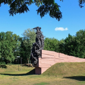 Babyn Yar in Kyiv - massive bronze monument dedicated to the victims of the tragedy