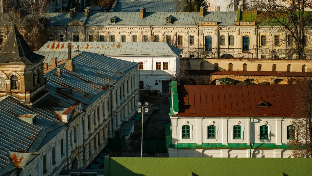Kyiv Pechersk Lavra - view from the bell tower of the Lavra to the territory of the Lavra
