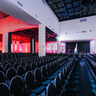 Pochayna Event Hall - large venue set for a conference
