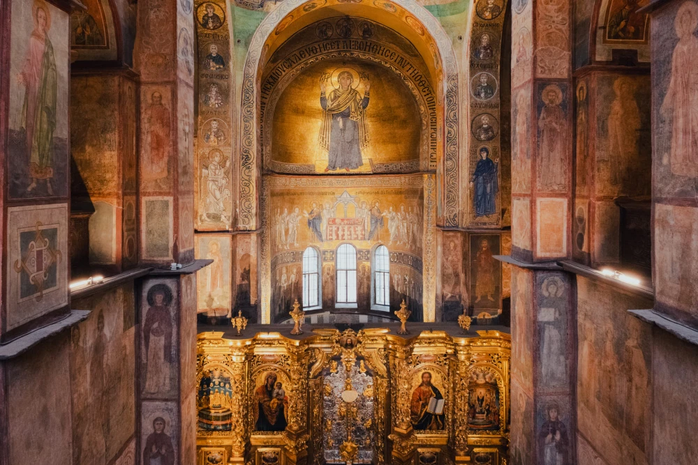 Saint Sophia Cathedral Kyiv interior mosaics