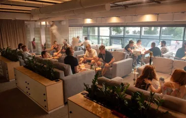 Fatum - guests smoking hookah and talking in lounge area