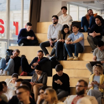 Kooperativ - view of a modern, artistic staircase