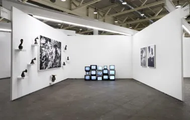 Installation with monitors at the exhibition at Voloshyn Gallery in Kyiv