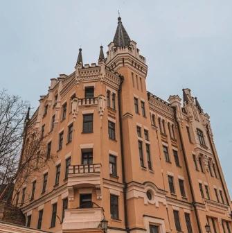 Castle of Richard in Kyiv - tall historic building