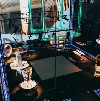 Museum of Mathematics Kuboid in Kyiv - overhead view of the museum featuring interactive zones