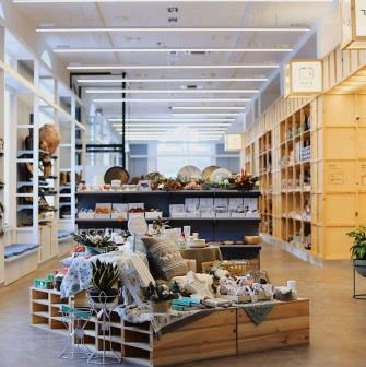 The interior of the Vsi. Svoi" store in Kyiv with household goods