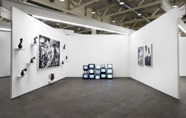 Installation with monitors at the exhibition at Voloshyn Gallery in Kyiv