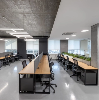 Modern open-plan office space at HUB 4.0 Campus in Kyiv