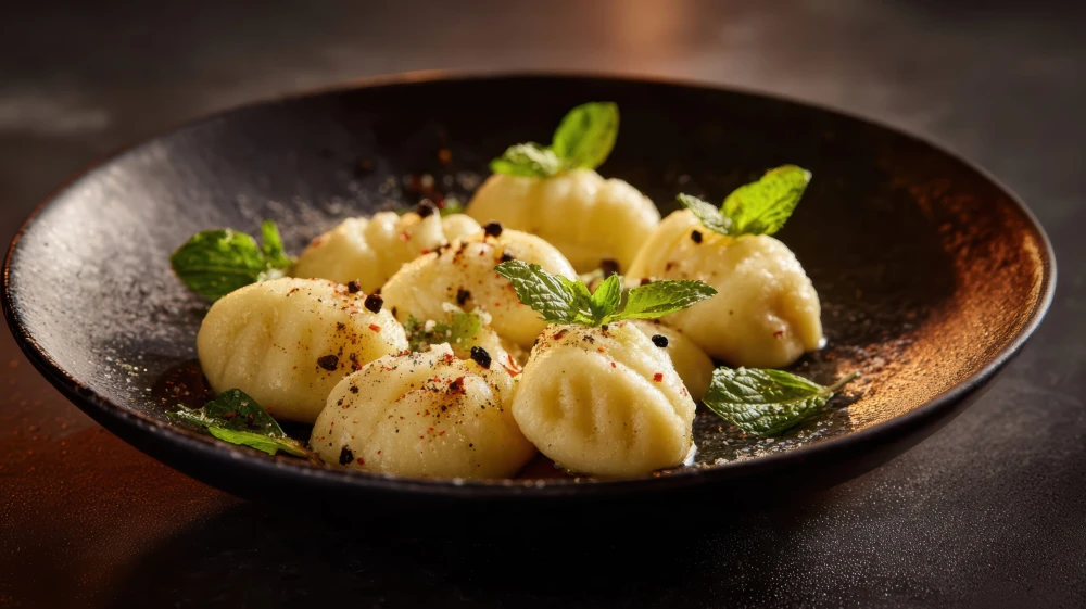 A plate of savory dumplings
