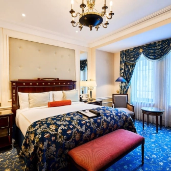 Classical style room at the Fairmont Grand Hotel in Kyiv