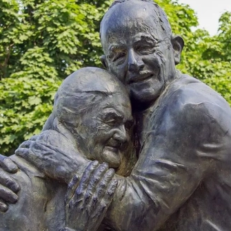 Luigi and Mokryna in Kyiv - statue of Luigi and Mokryna as a symbol of eternal love