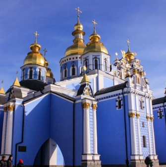 St. Michael's Golden-Domed Monastery in Kyiv, side view