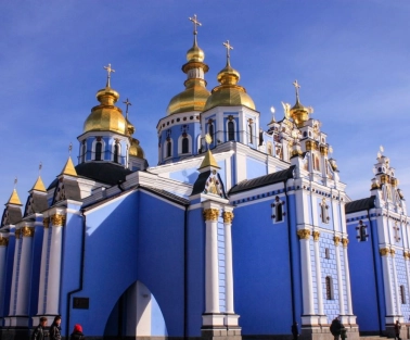 St. Michael's Golden-Domed Monastery in Kyiv, side view