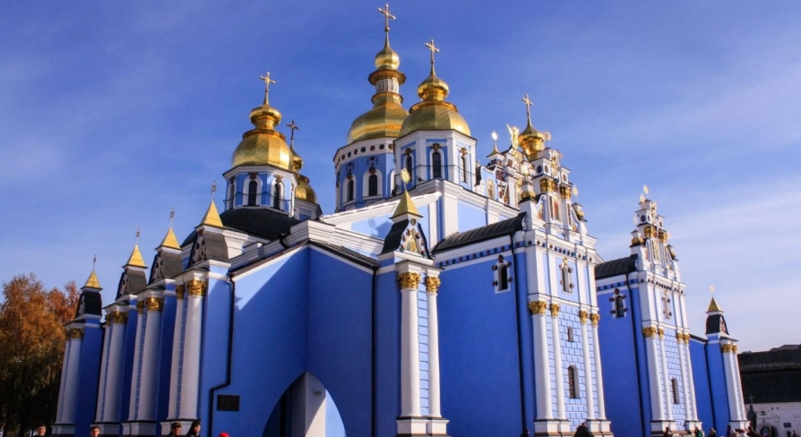 St. Michael's Golden-Domed Monastery in Kyiv, side view