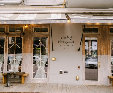 Fish Pussycat - restaurant facade featuring large windows and clear exterior branding