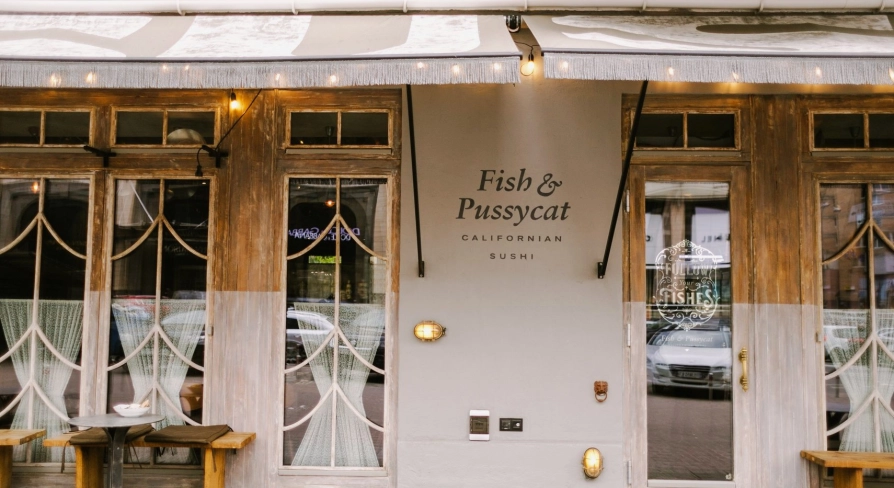 Fish Pussycat - restaurant facade featuring large windows and clear exterior branding