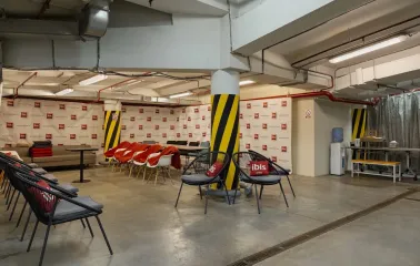 Ibis Kyiv City Center in Kyiv - shelter with chairs, blankets and food