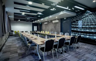 Ibis Railway Station in Kyiv - conference hall with U-shaped table setup