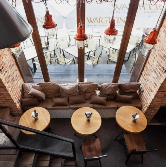 True Burger Bar - intimate corner seating area located next to the expansive window