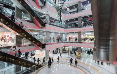 The interior of the Gulliver shopping center with shops