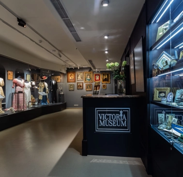 The entrance hall of the Victoria Museum in Kyiv