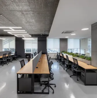 Modern open-plan office space at HUB 4.0 Campus in Kyiv