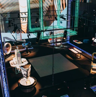 Museum of Mathematics Kuboid in Kyiv - overhead view of the museum featuring interactive zones