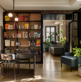 Bursa Hotel - stylish minimalist hotel hall with a unique sculptural chair