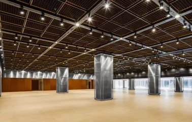 Spacious main event hall at CEC “Parkovy” in Kyiv