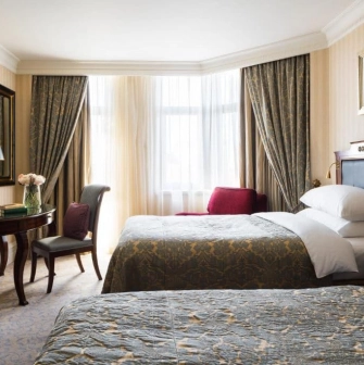 Classic style room with two twin beds at the InterContinental Kyiv Hotel