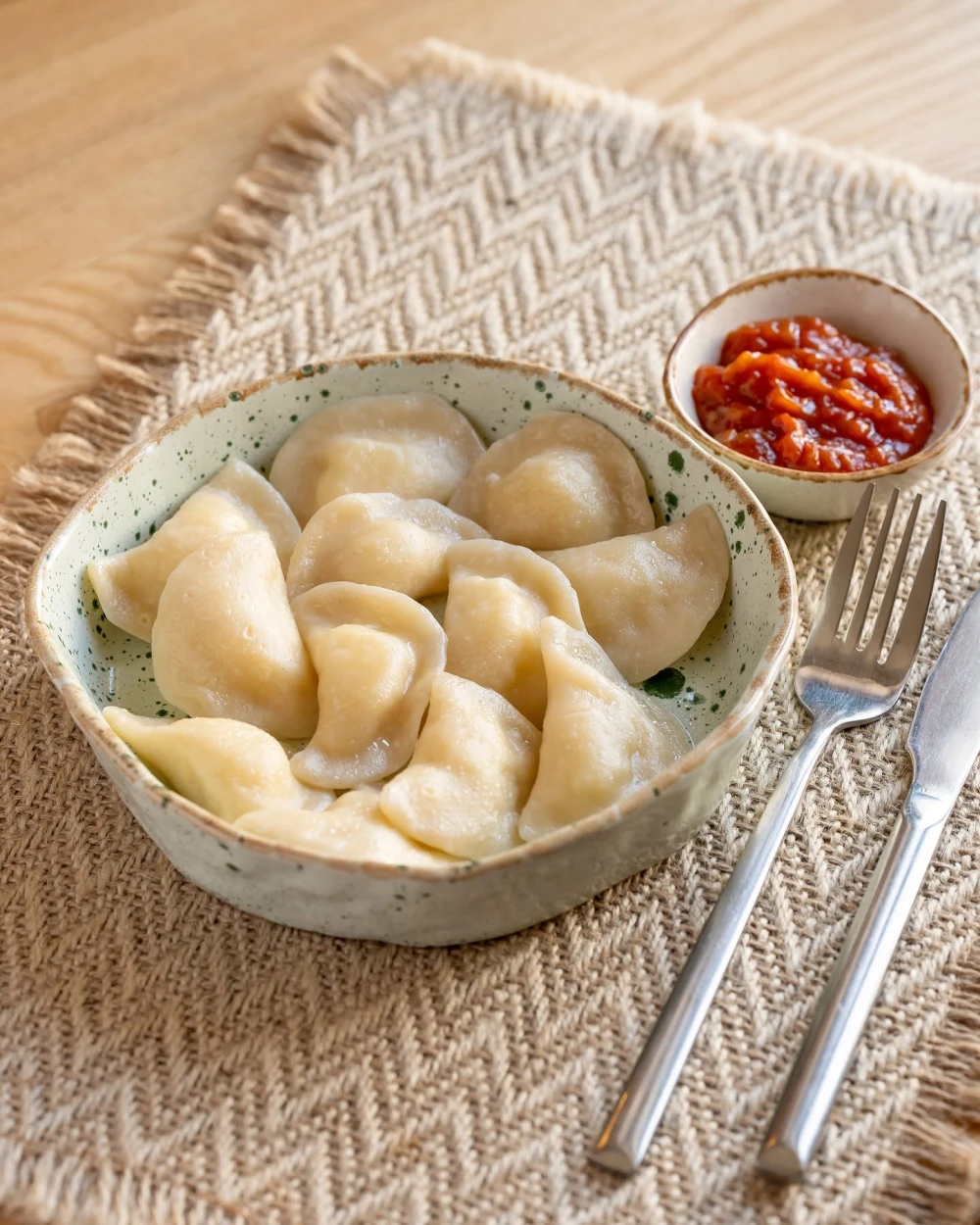 A plate of dumplings at Mama Tato restaurant