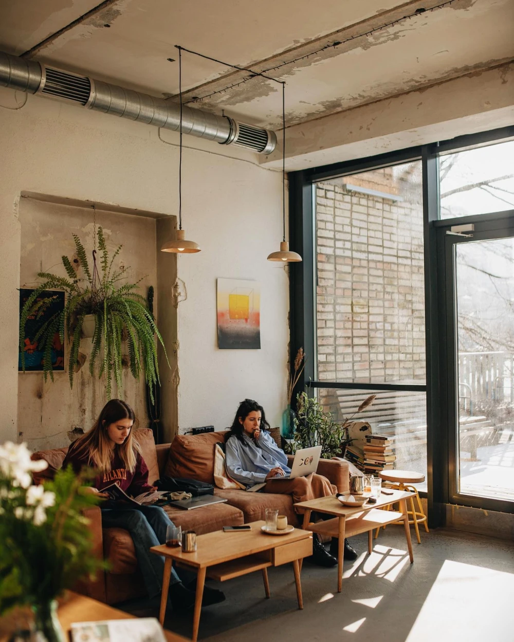 Octo Tower — coworking space with large desks and modern work lighting