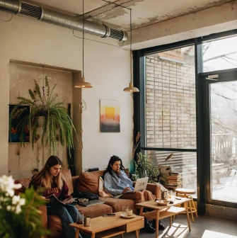 Octo Tower — coworking space with large desks and modern work lighting