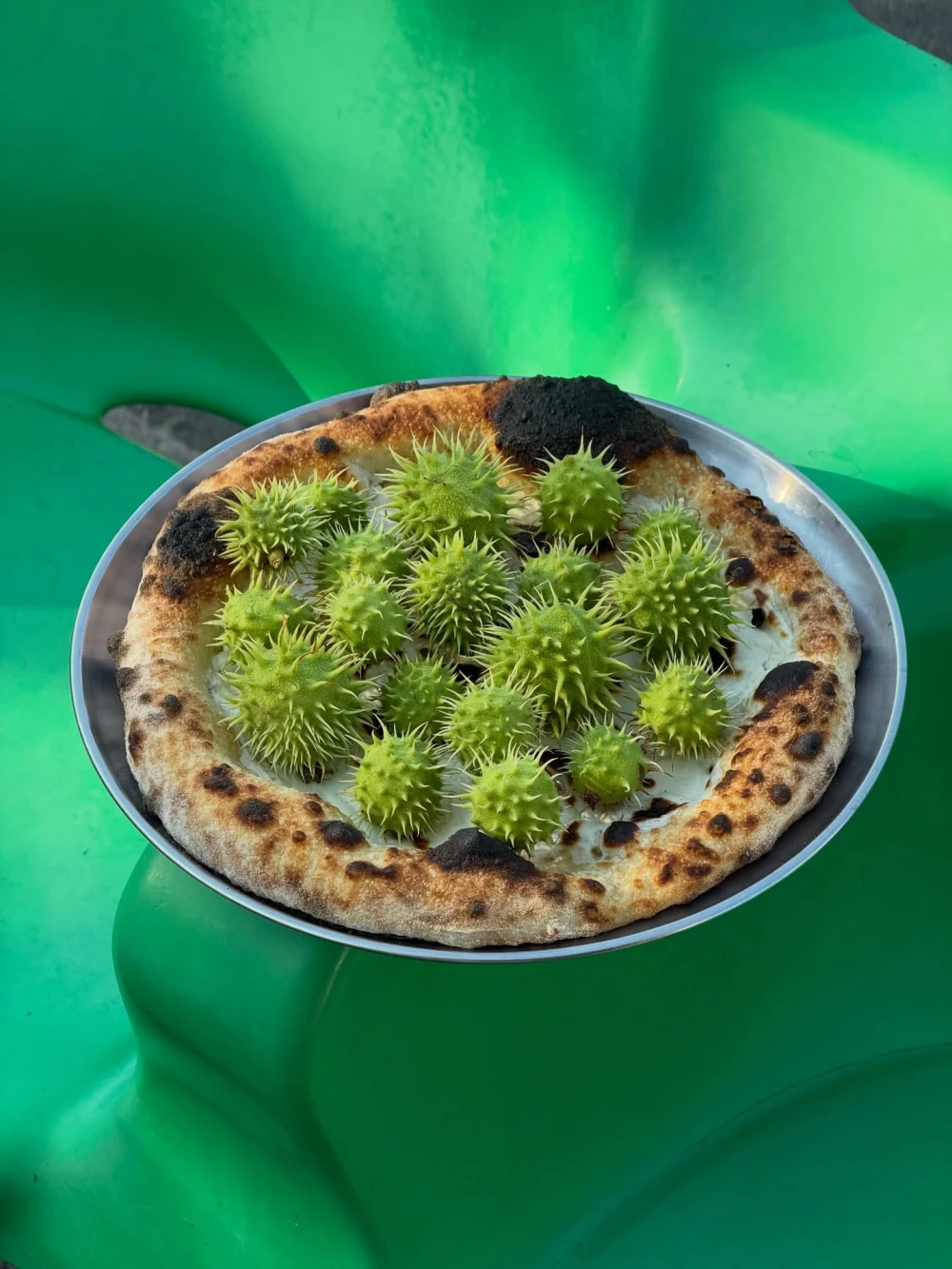 Pizza with chestnuts at Autostation pizzeria